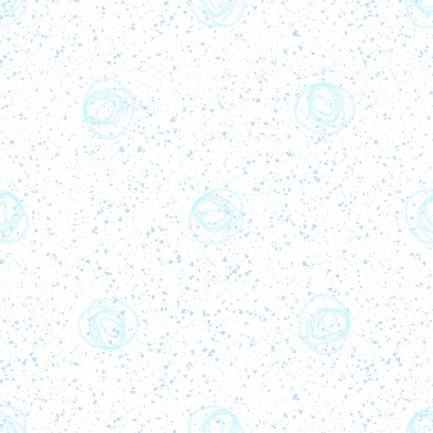 Foto reticolo senza giunte di natale dei fiocchi di neve blu disegnati a mano. sottili fiocchi di neve volanti su sfondo bianco. sovrapposizione di neve disegnata a mano con gesso fresco. bella decorazione natalizia.
