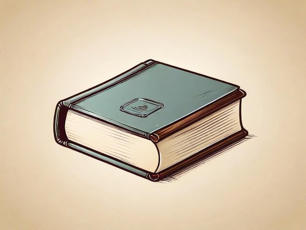 Hand drawn book icon vector illustration