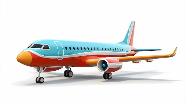 hand drawn cartoon airplane illustration