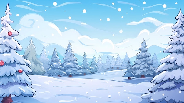 手描き漫画のクリスマスの背景素材
