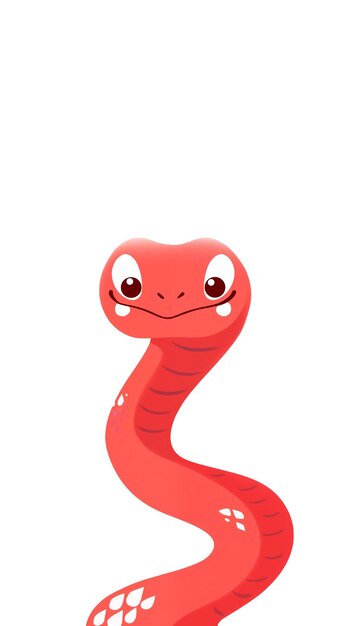 Hand drawn cartoon cute snake illustration