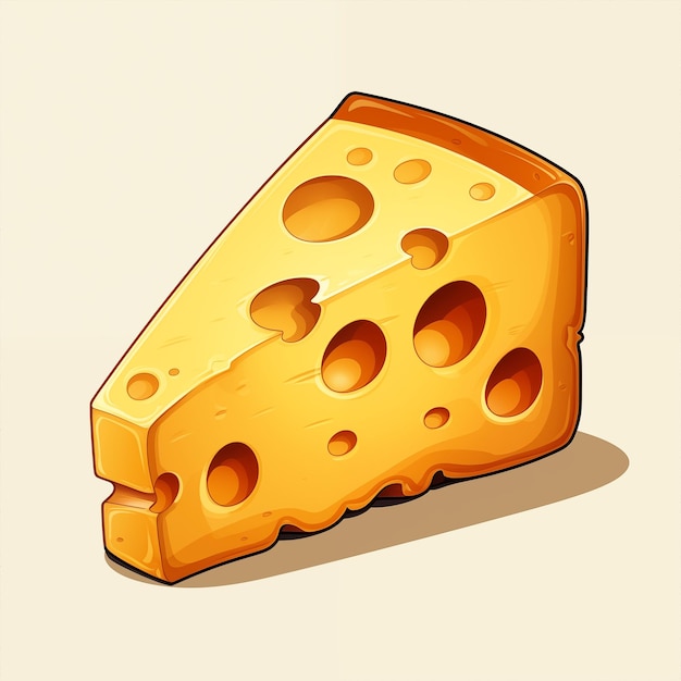 Hand drawn cartoon delicious cheese illustration picture