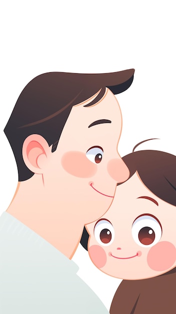 손으로 그린 만화 아버지의 날 일러스트레이션