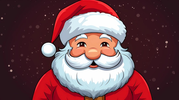 hand drawn cartoon illustration of santa claus