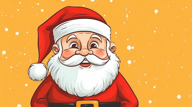 hand drawn cartoon santa claus festival illustration