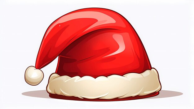 Hand drawn cartoon santa hat illustration