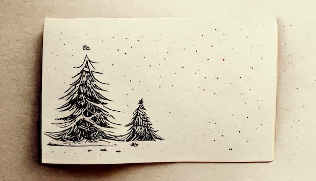 Hand drawn christmas cards christmas illustration
