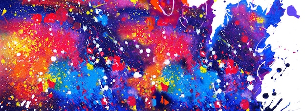 Pittura colorata disegnata a mano arte astratta panorama sfondo colori texture su tela