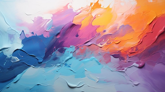 Ручная красочная живопись абстрактное искусство панорама цвета фона текстура