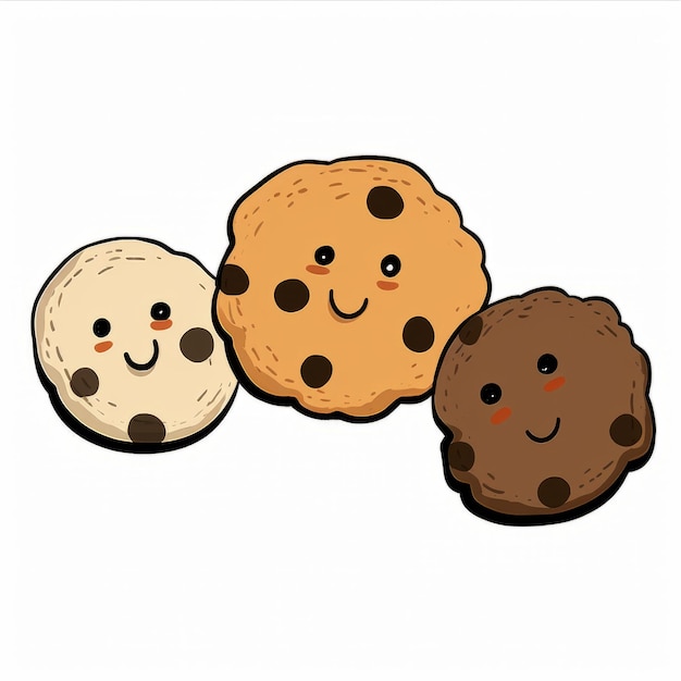 Photo hand drawn cookie illustration