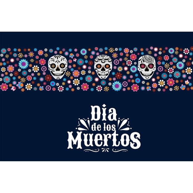 Hand drawn dia de muertos background