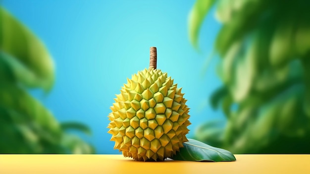 Hand drawn durian illustration material