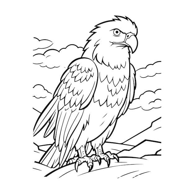 hand drawn eagle drawing illustration generative ai