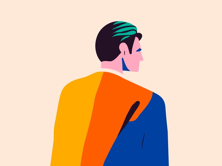 Photo hand drawn flat illustration in matisse style