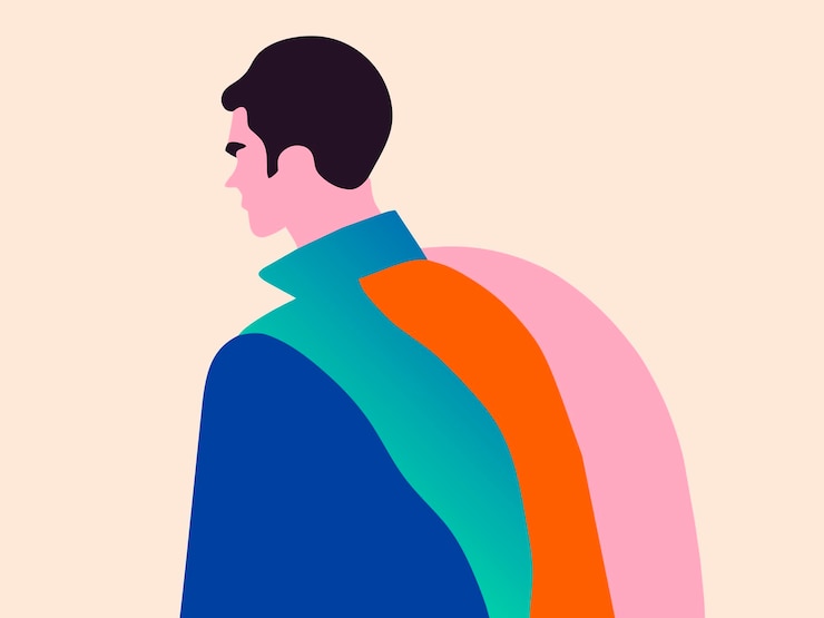 Photo hand drawn flat illustration in matisse style
