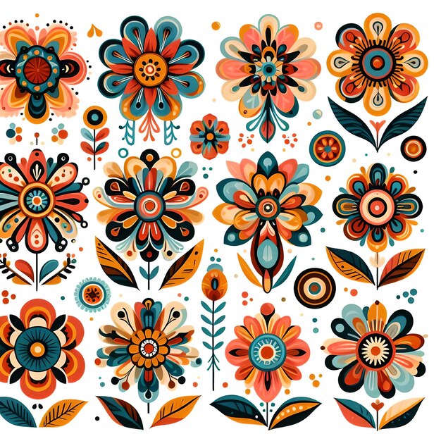 Hand drawn floral pattern