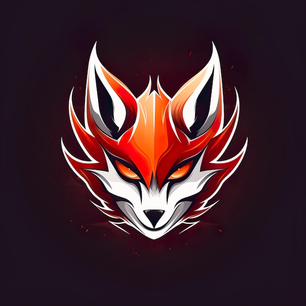 Photo hand drawn fox mascot logo