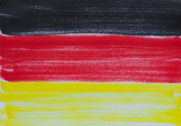 Photo hand drawn german flag of germany