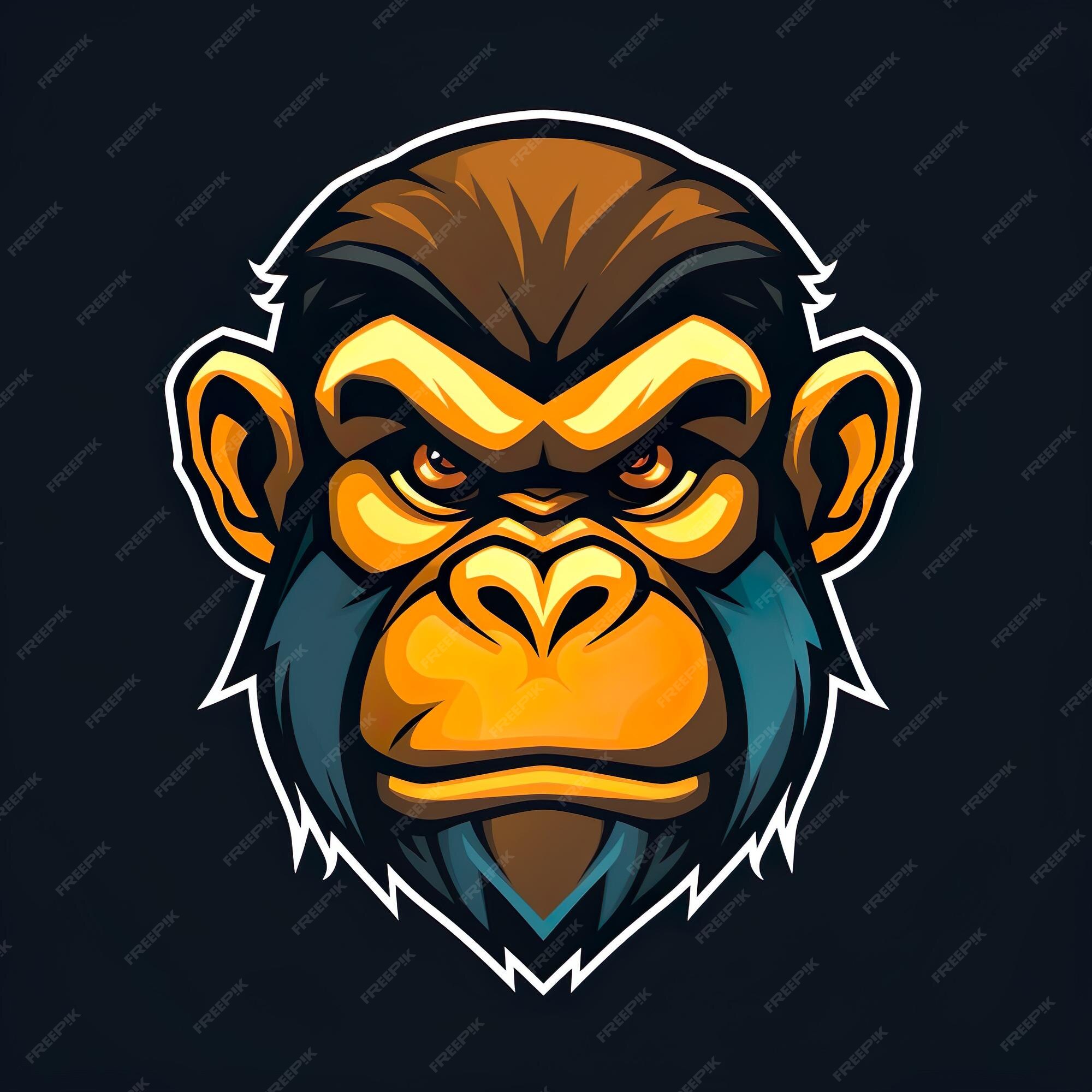 Premium Photo | Hand drawn gorilla mascot logo