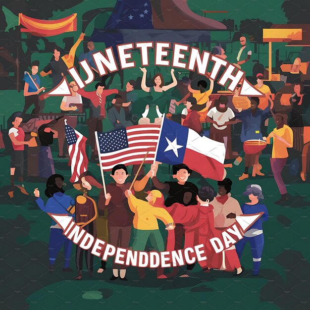 Hand Drawn Juneteenth Celebration Illustration