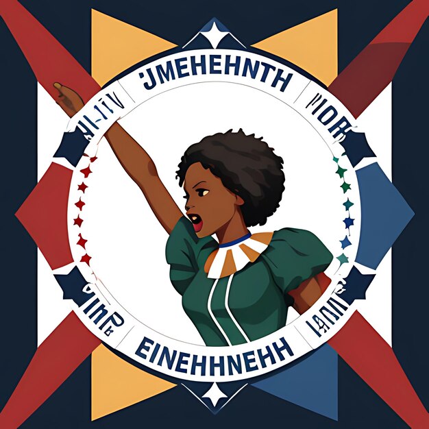 Фото hand drawn juneteenth celebration illustration