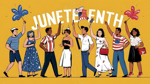 Hand Drawn Juneteenth Celebration Illustration