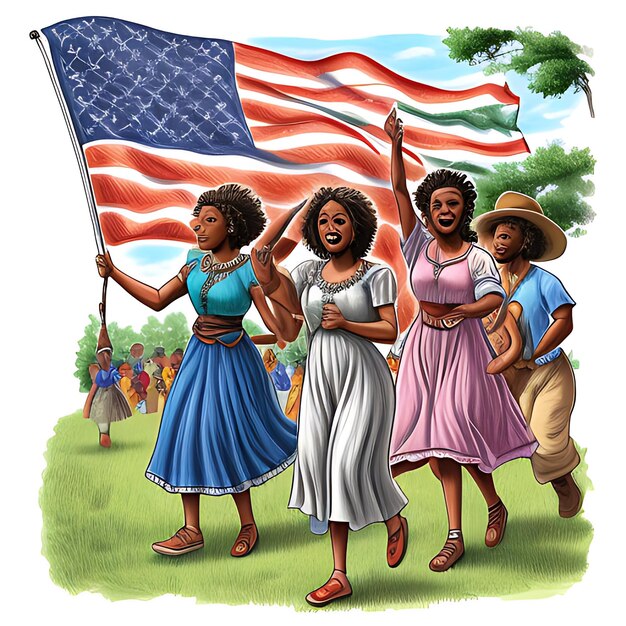 Hand Drawn Juneteenth Celebration Illustration