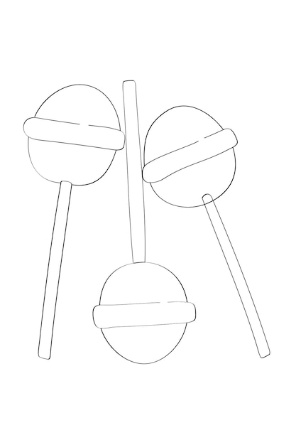 Photo hand drawn lollipops dooddle illustration