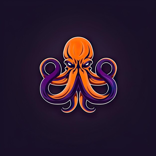 hand drawn octopus mascot logo