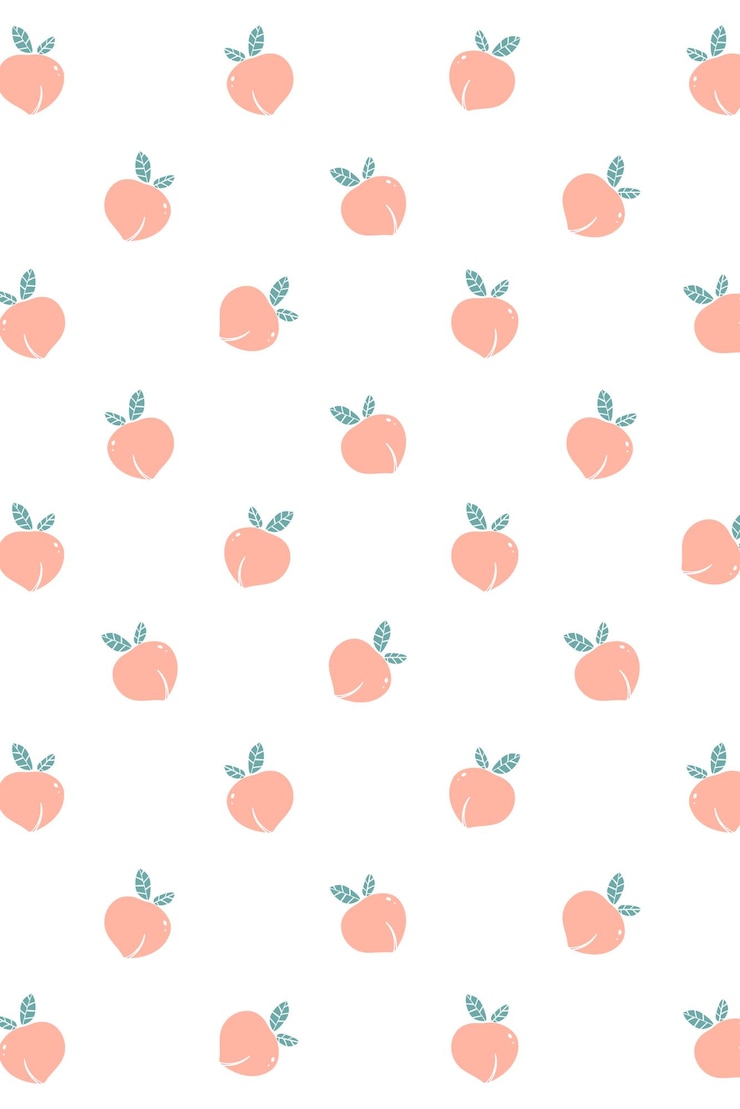 Photo hand drawn peach patterned background design element