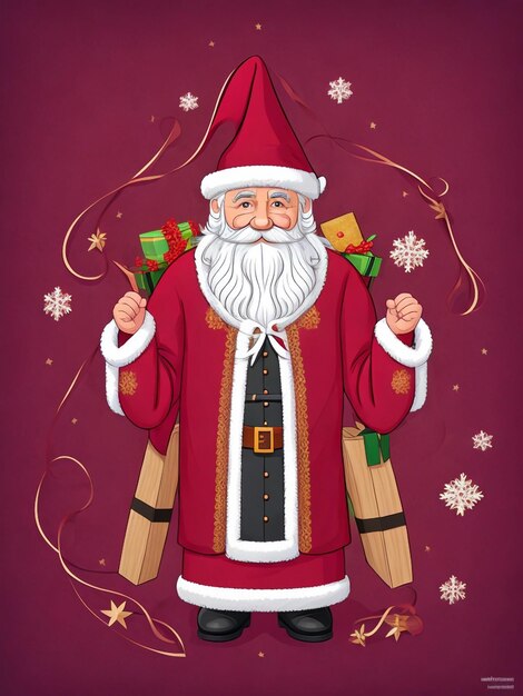 hand drawn saint nicholas day on dark background