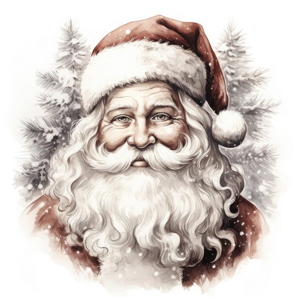 hand drawn of Santa Claus