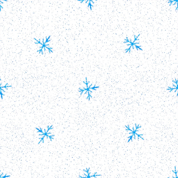 Hand Drawn Snowflakes Christmas Seamless Pattern Subtle Flying Snow Flakes on chalk snowflakes Background Alluring chalk handdrawn snow overlay Dazzling holiday season decoration