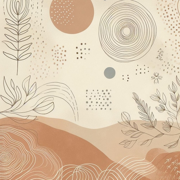 Hand drawn soft earth tones background