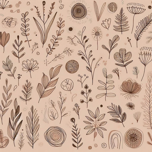 Hand drawn soft earth tones background