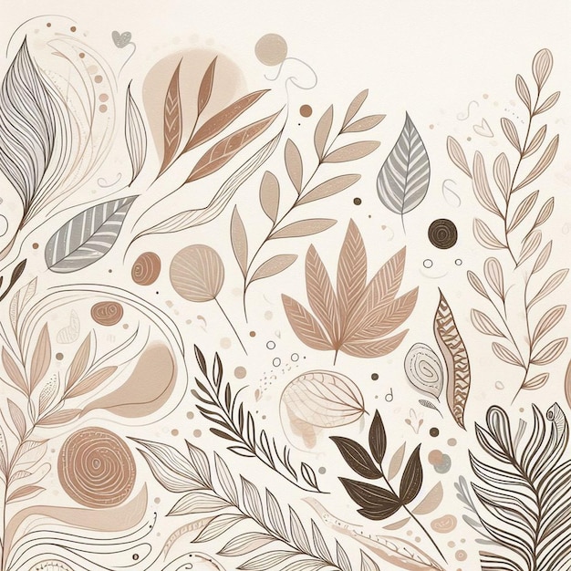 Hand drawn soft earth tones background