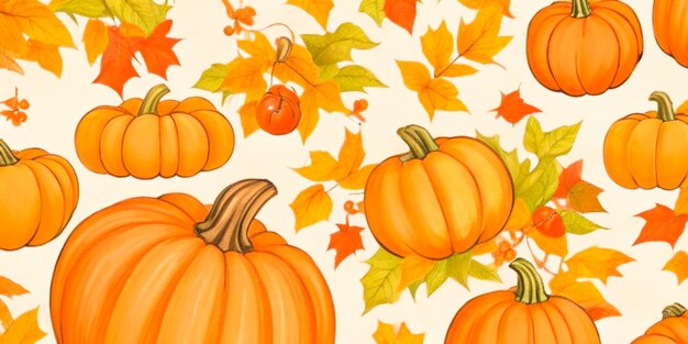 Hand drawn thanksgiving background