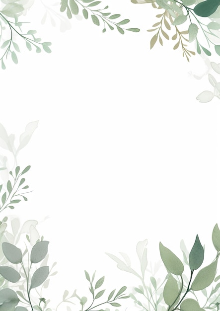 hand drawn watercolor flower frame template for event invitation