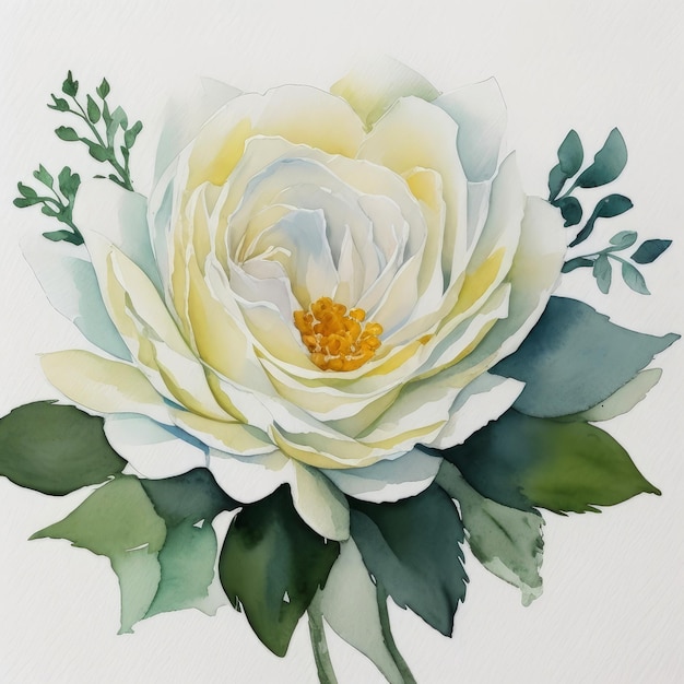 Hand drawn watercolor flowers illustration