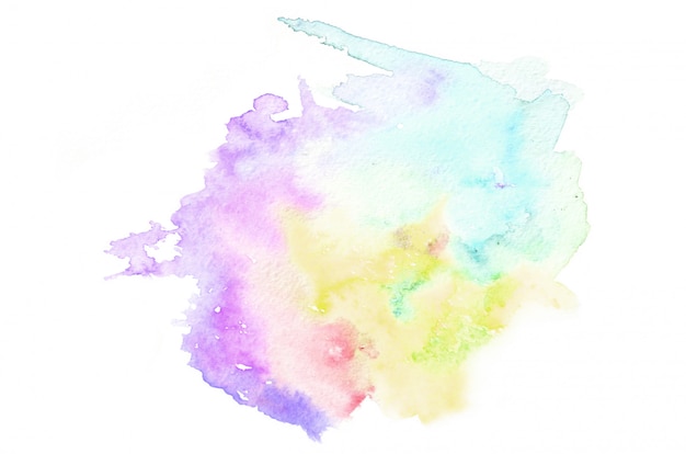 Hand drawn watercolor shape in cold tones for your design