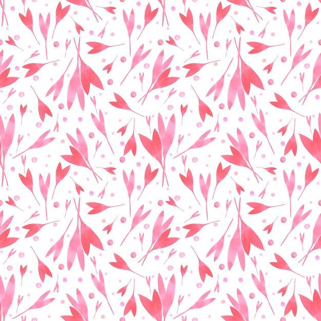 hand drawn watercolor valentine seamless pattern with abstract hearts isolated on white background can be used for textile fabric wrapping paper and other printed products