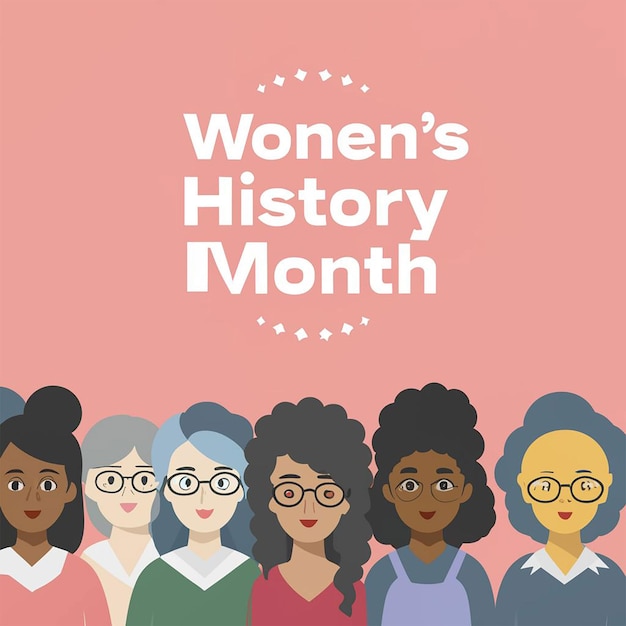 Photo hand drawn womens history month background