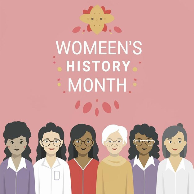 hand drawn womens history month background