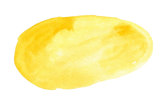 Hand drawn yellow watercolor spot