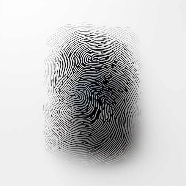 Hand fingerprints on a white background AI generated image