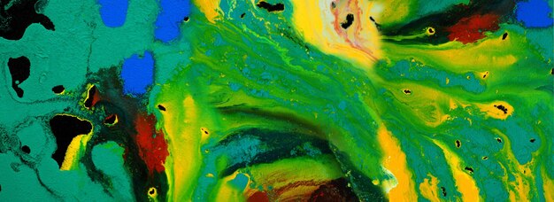 Hand getekend kleurrijk schilderij abstracte kunst panorama achtergrondkleuren textuur