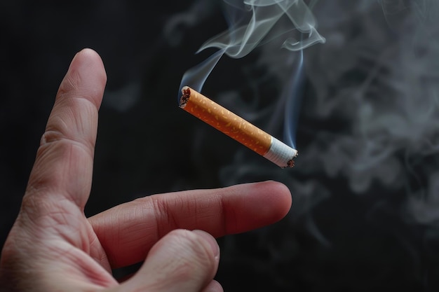 Hand geweigerd sigaretten roken veroorzaakt longkanker Zeg maar nee