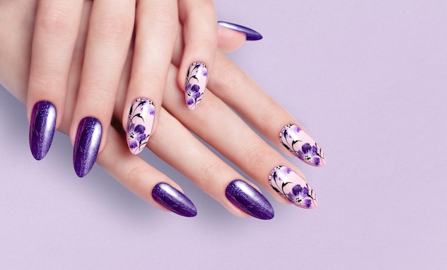 Buy Dark Purple Press on Nails, Autumn Press on Nails, False Nails, Stick  on Nails, Set of 10, Set of 20, Almond Nails, Coffin Nails Online in India  - Etsy