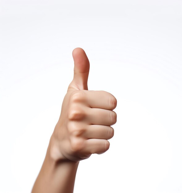 A hand giving a thumbs up