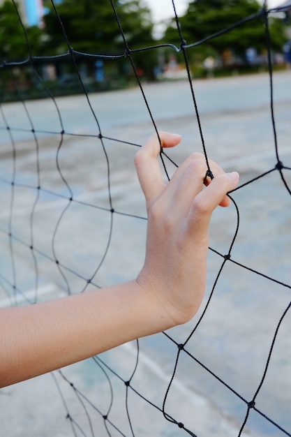 Hand handles on the sport net